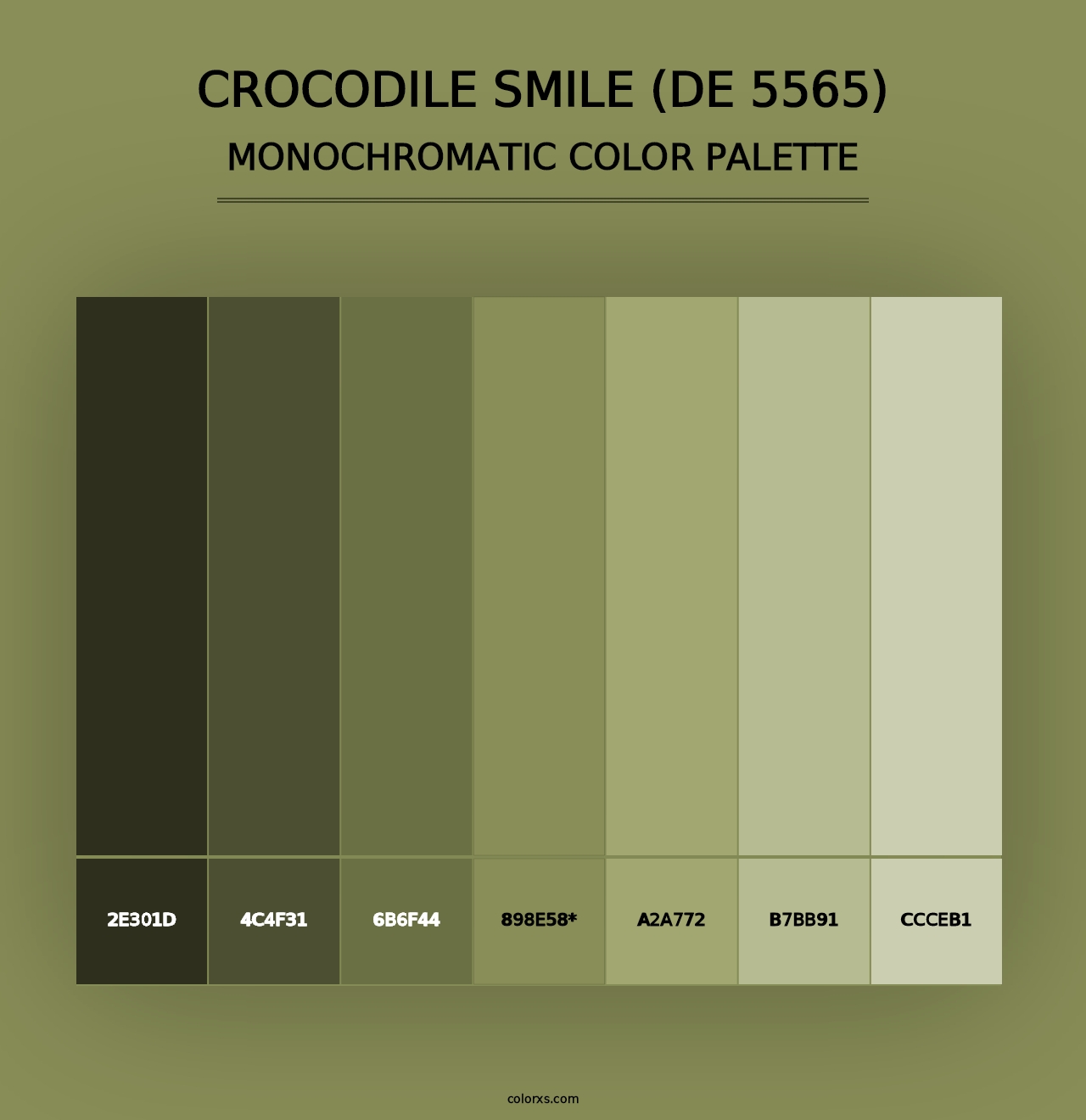 Crocodile Smile (DE 5565) - Monochromatic Color Palette