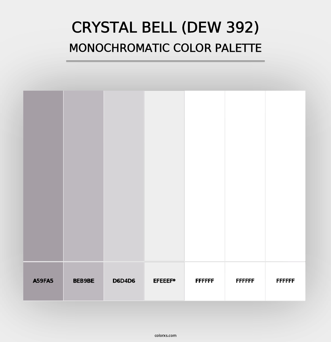 Crystal Bell (DEW 392) - Monochromatic Color Palette