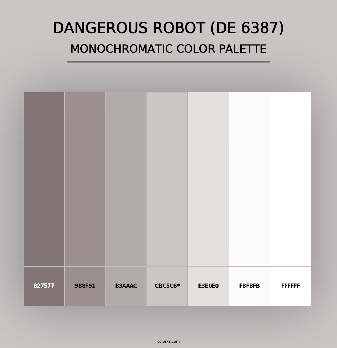 Dangerous Robot (DE 6387) - Monochromatic Color Palette