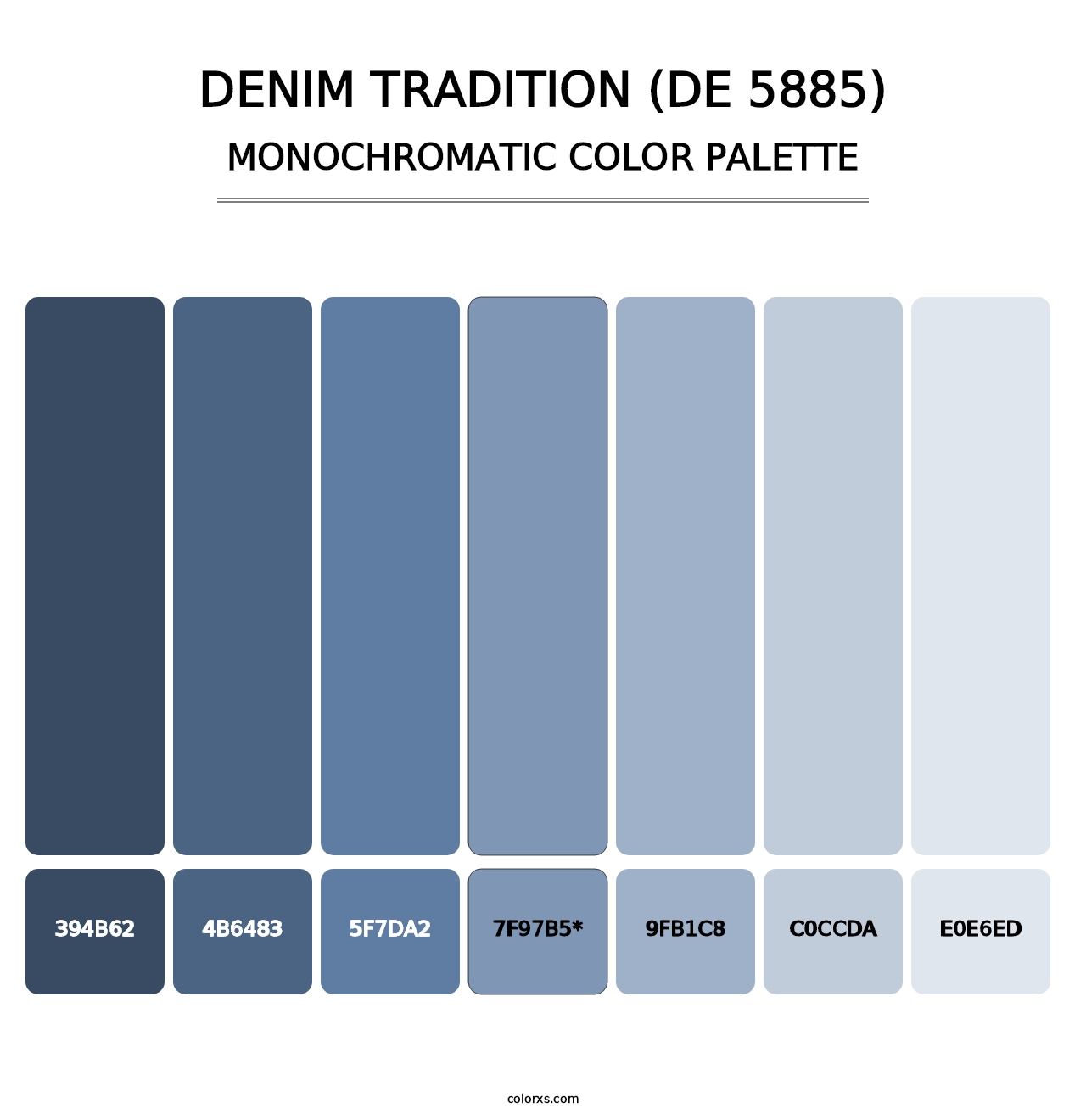 Denim Tradition (DE 5885) - Monochromatic Color Palette