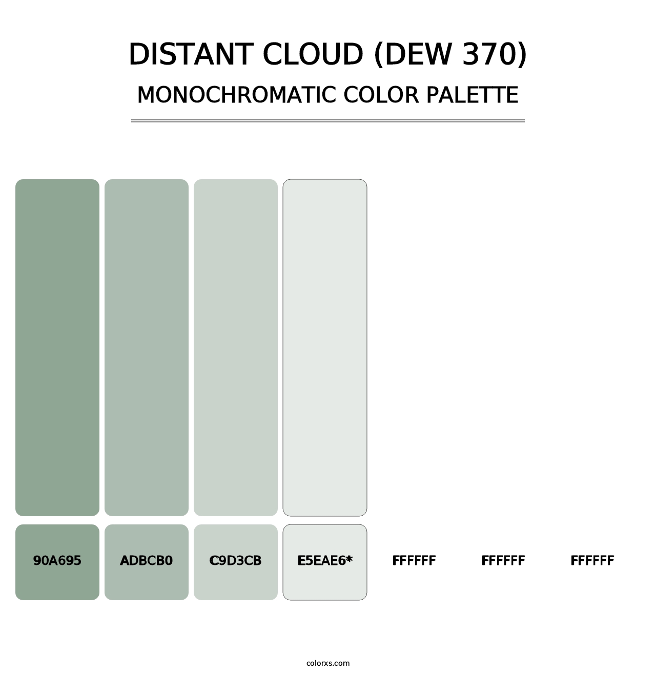 Distant Cloud (DEW 370) - Monochromatic Color Palette