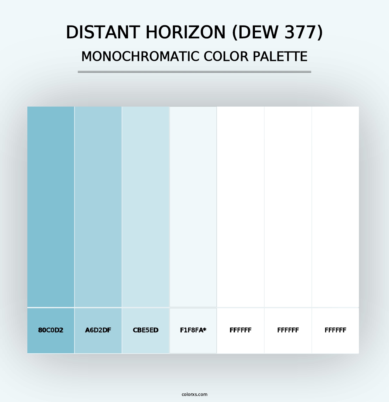 Distant Horizon (DEW 377) - Monochromatic Color Palette