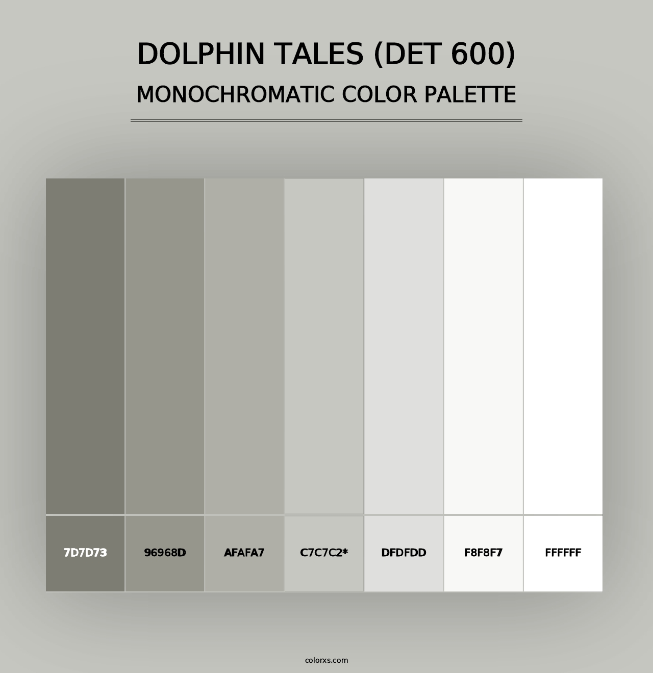 Dolphin Tales (DET 600) - Monochromatic Color Palette