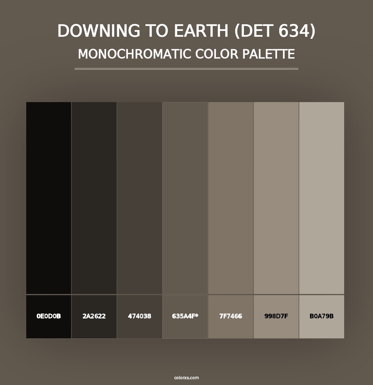 Downing to Earth (DET 634) - Monochromatic Color Palette