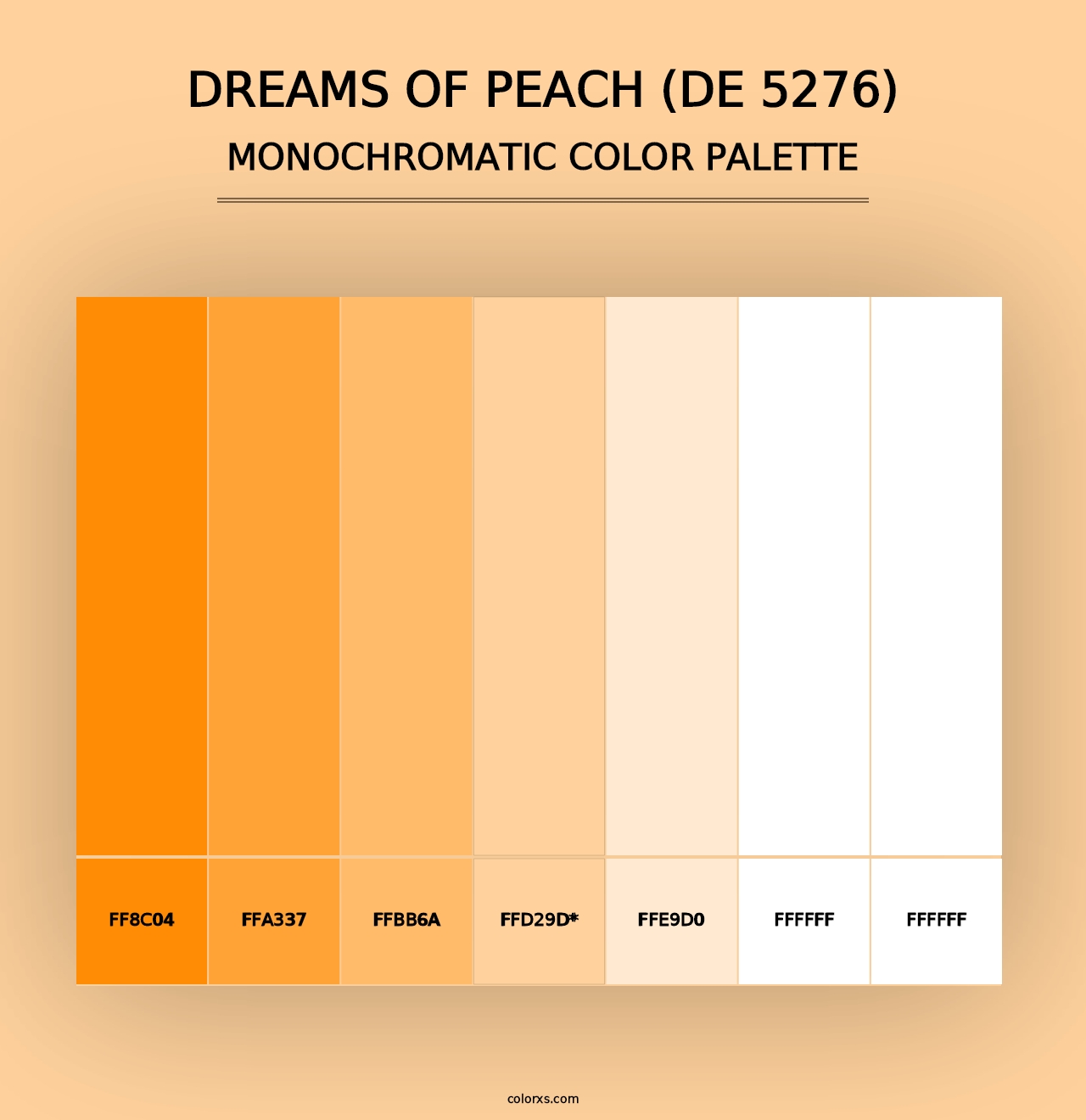 Dreams of Peach (DE 5276) - Monochromatic Color Palette