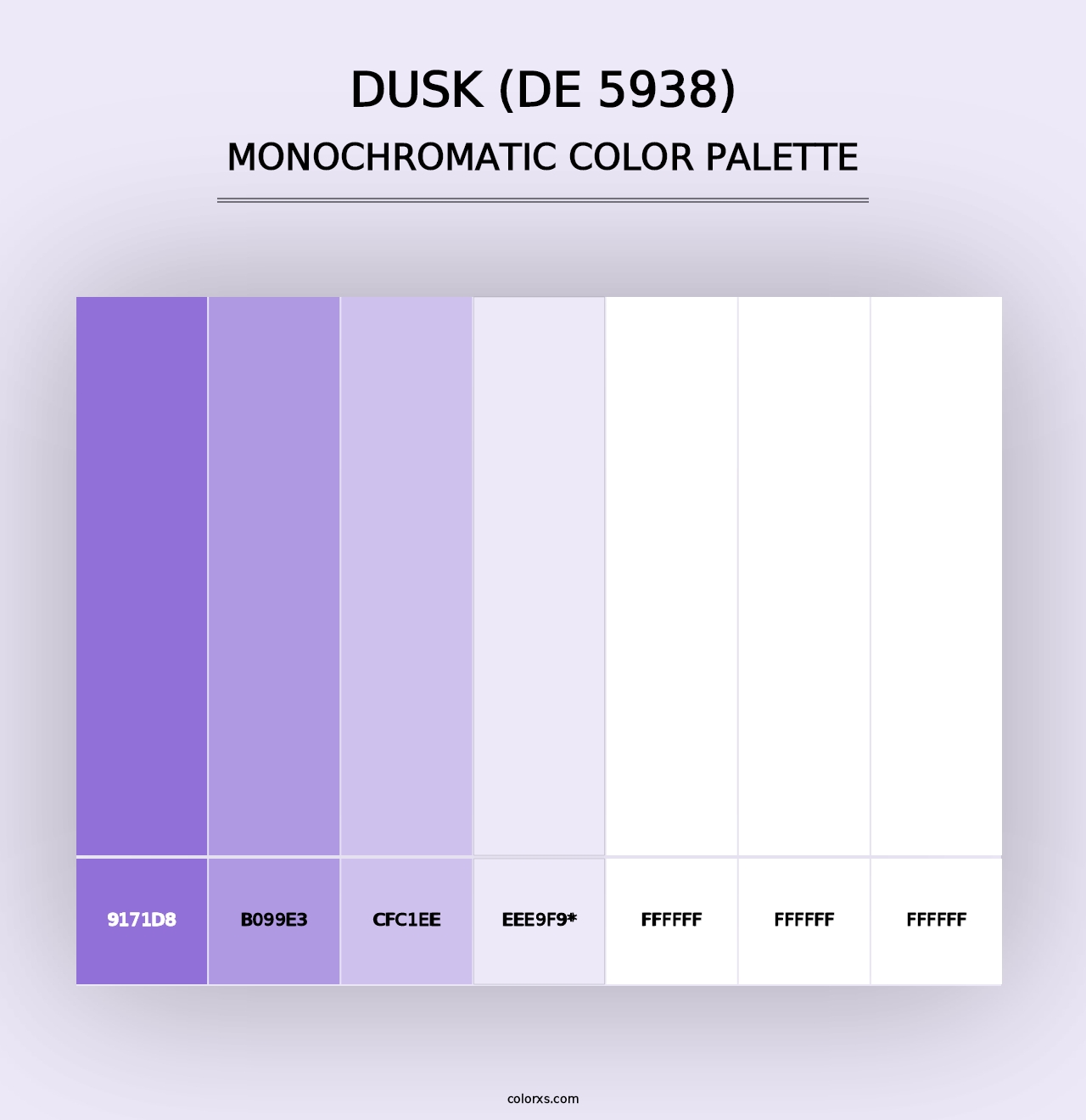 Dusk (DE 5938) - Monochromatic Color Palette