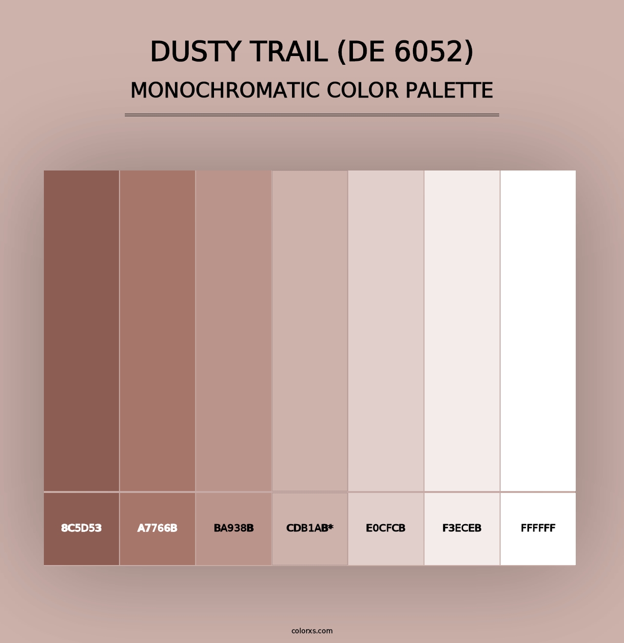 Dusty Trail (DE 6052) - Monochromatic Color Palette