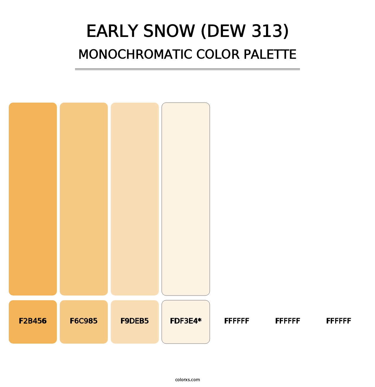 Early Snow (DEW 313) - Monochromatic Color Palette