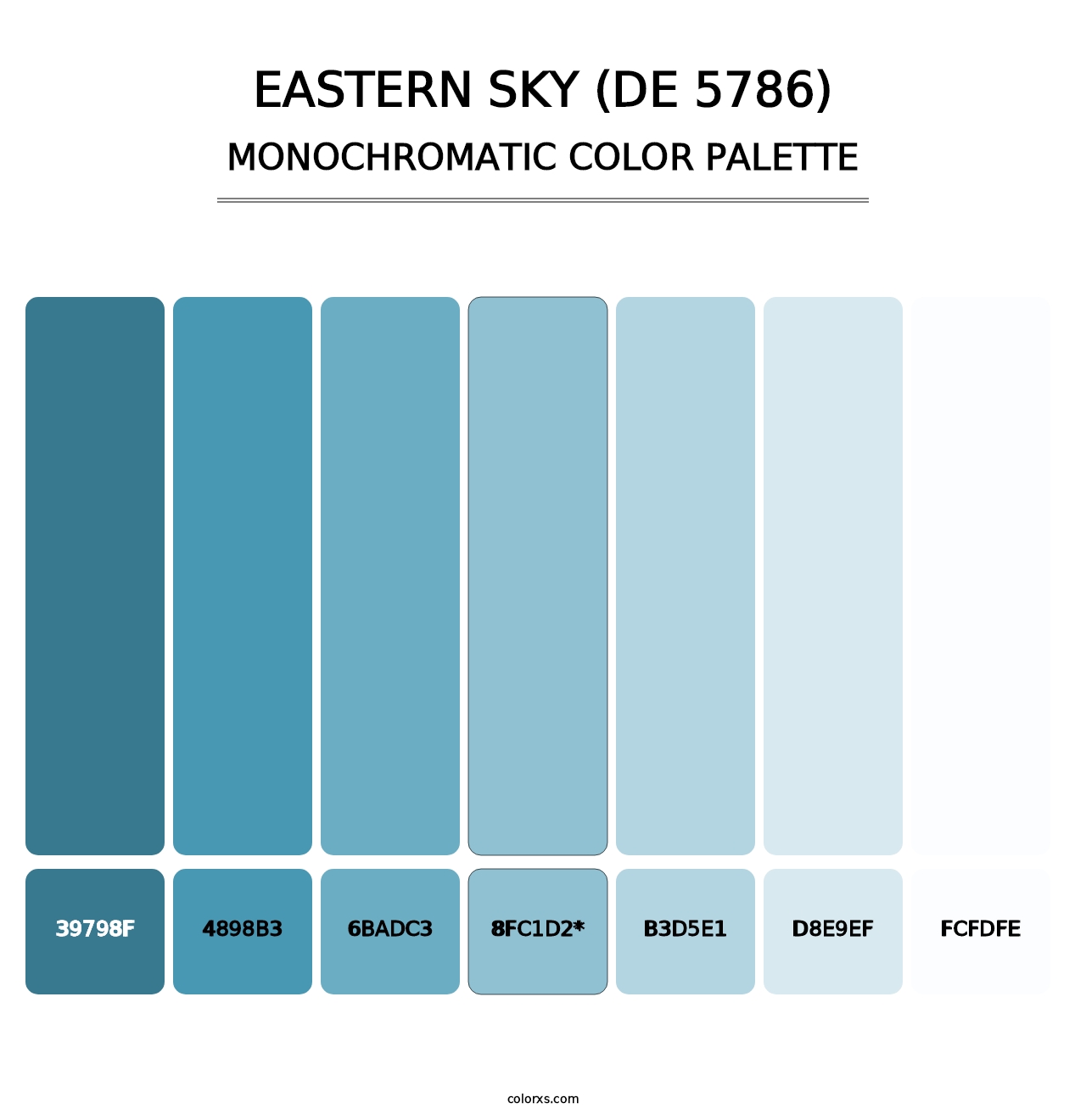 Eastern Sky (DE 5786) - Monochromatic Color Palette