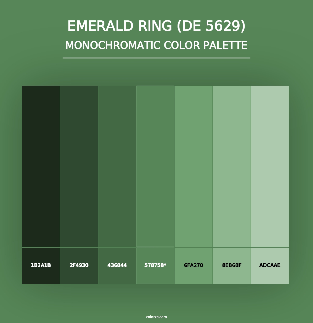 Emerald Ring (DE 5629) - Monochromatic Color Palette