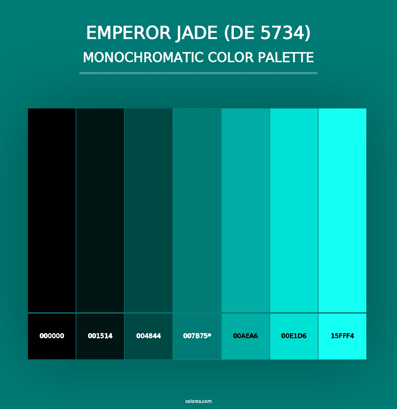 Emperor Jade (DE 5734) - Monochromatic Color Palette