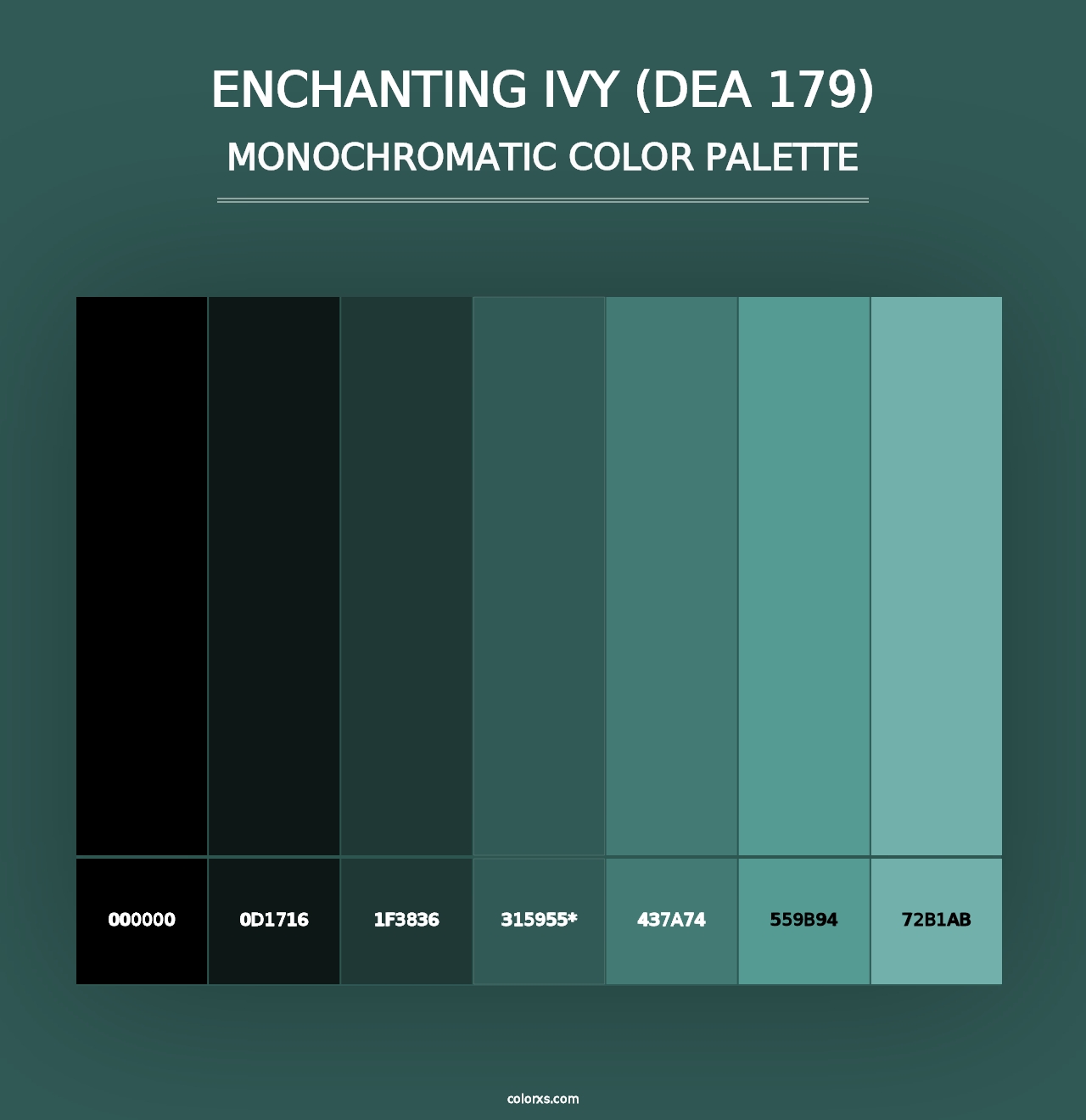 Enchanting Ivy (DEA 179) - Monochromatic Color Palette