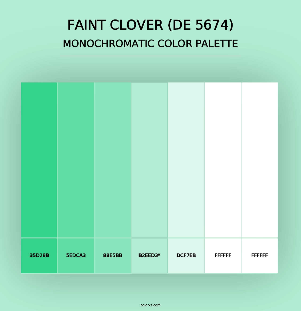 Faint Clover (DE 5674) - Monochromatic Color Palette