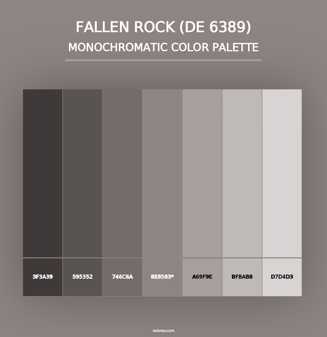 Fallen Rock (DE 6389) - Monochromatic Color Palette