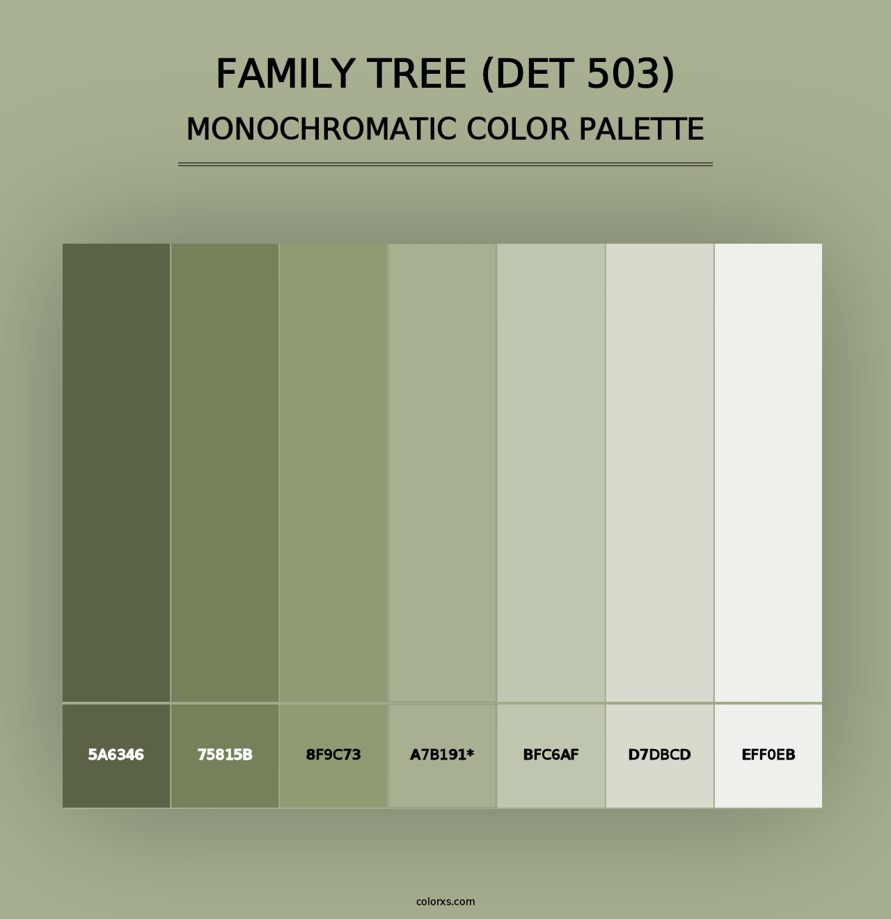 Family Tree (DET 503) - Monochromatic Color Palette