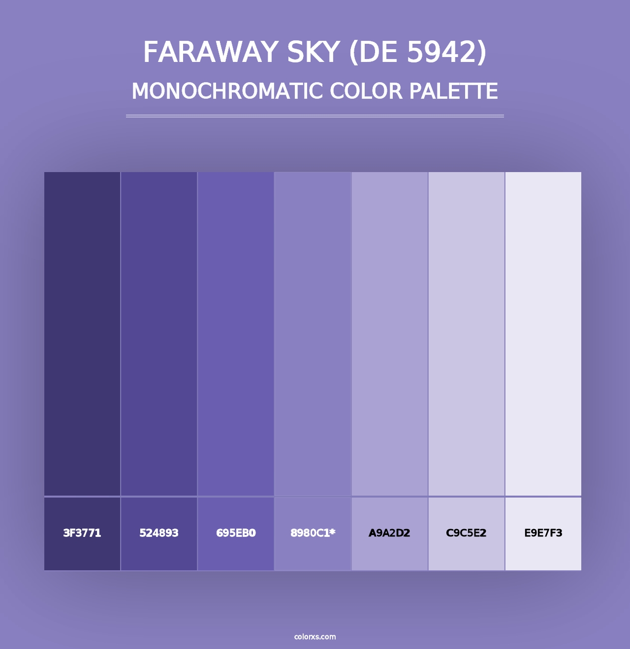 Faraway Sky (DE 5942) - Monochromatic Color Palette