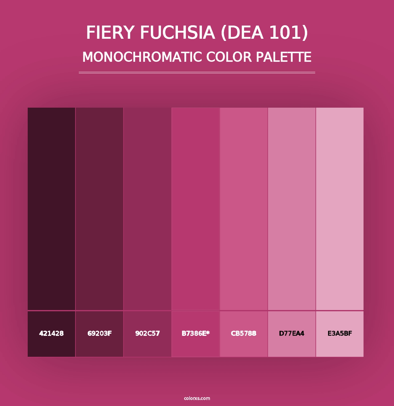 Fiery Fuchsia (DEA 101) - Monochromatic Color Palette