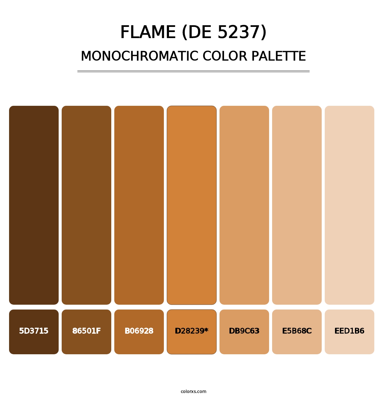 Flame (DE 5237) - Monochromatic Color Palette