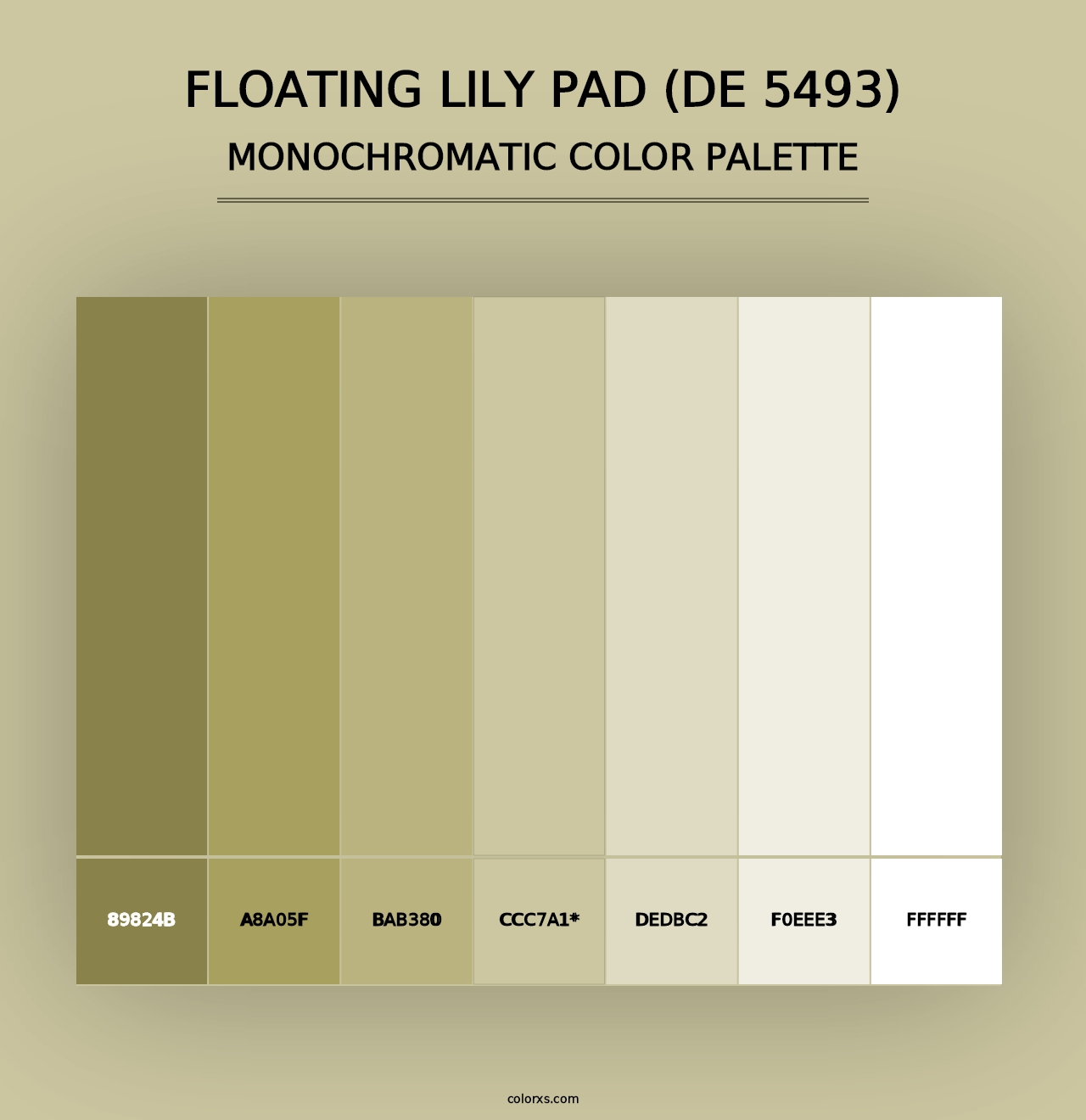 Floating Lily Pad (DE 5493) - Monochromatic Color Palette