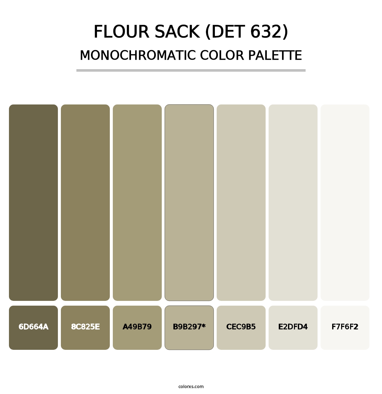 Flour Sack (DET 632) - Monochromatic Color Palette