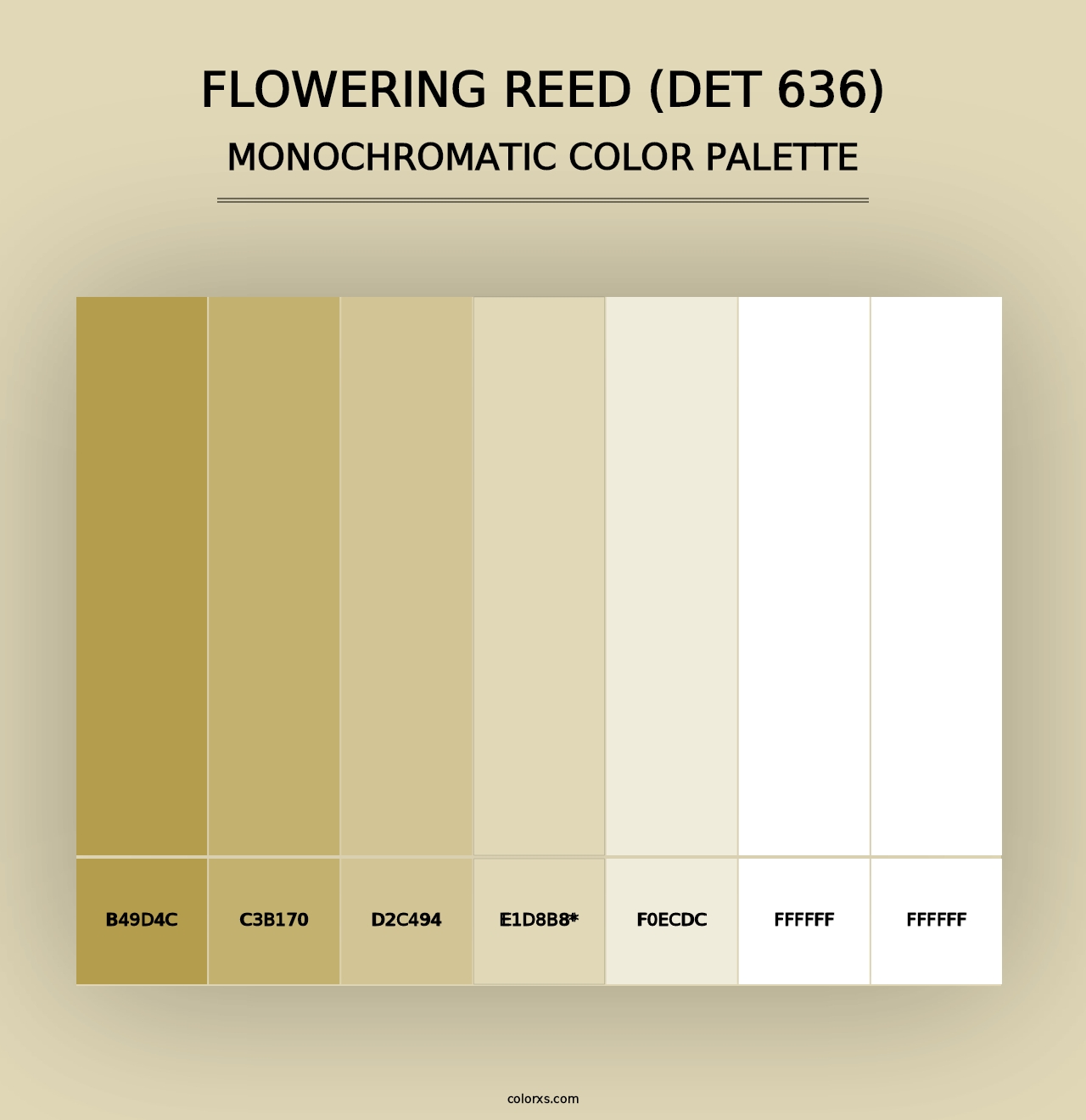 Flowering Reed (DET 636) - Monochromatic Color Palette