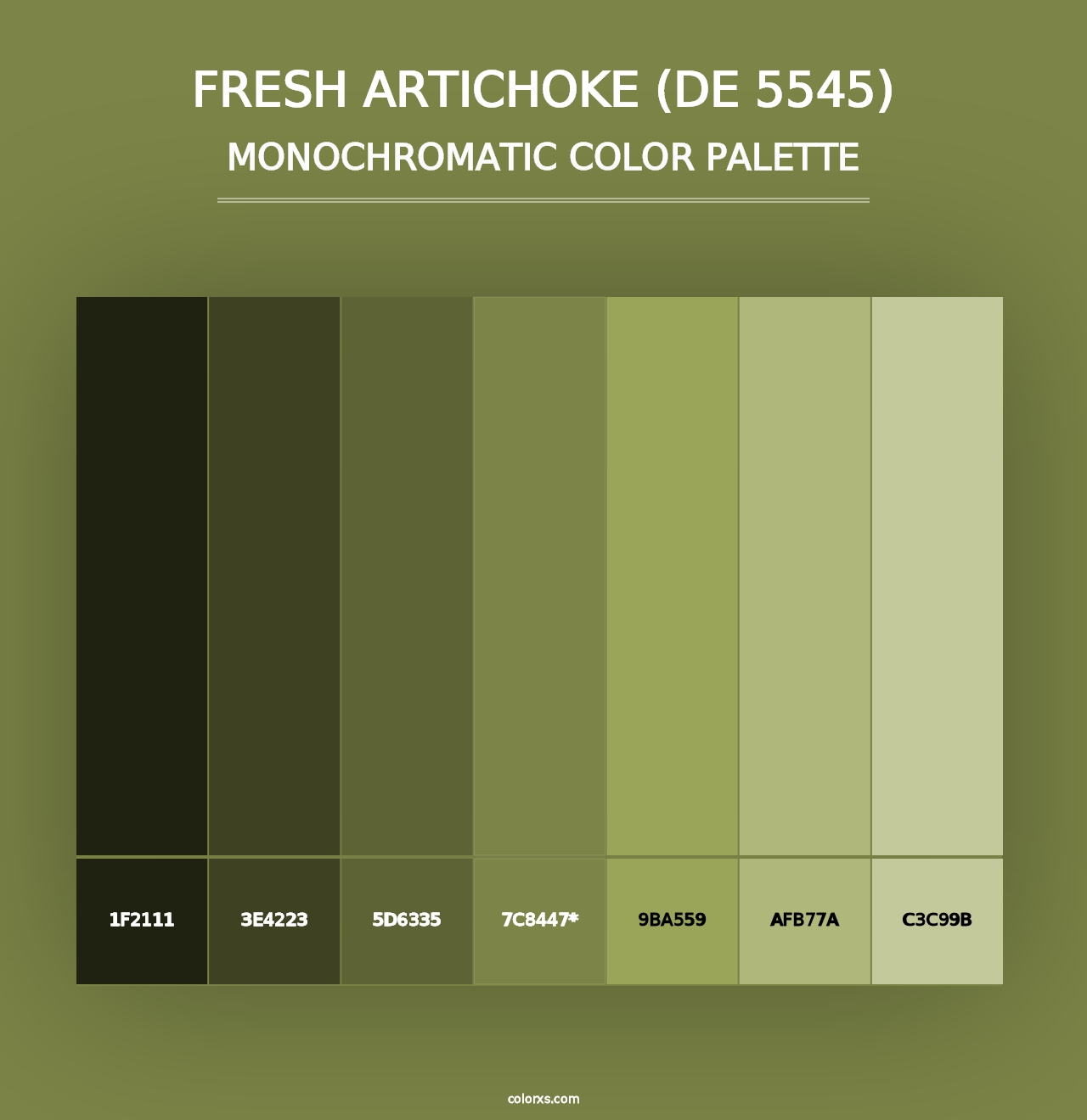 Fresh Artichoke (DE 5545) - Monochromatic Color Palette