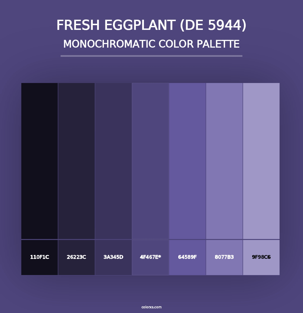 Fresh Eggplant (DE 5944) - Monochromatic Color Palette