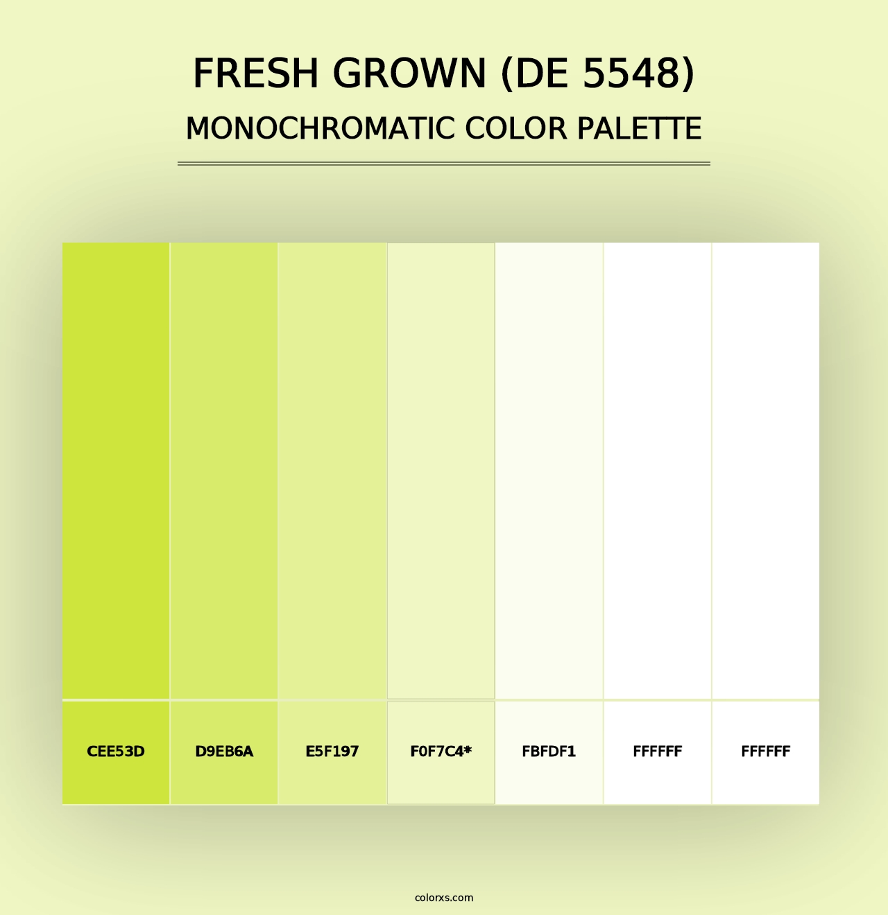 Fresh Grown (DE 5548) - Monochromatic Color Palette