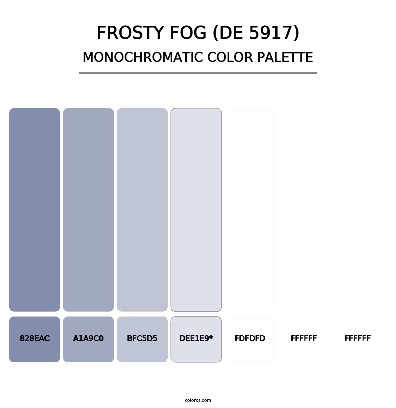 Frosty Fog (DE 5917) - Monochromatic Color Palette