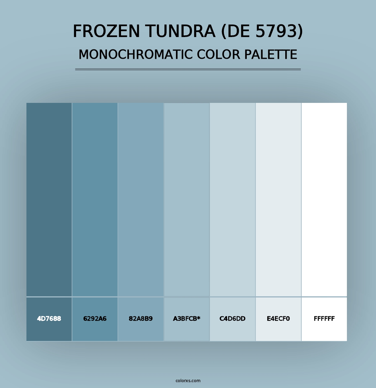 Frozen Tundra (DE 5793) - Monochromatic Color Palette