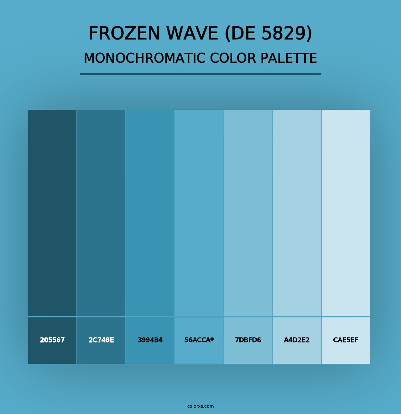 Frozen Wave (DE 5829) - Monochromatic Color Palette