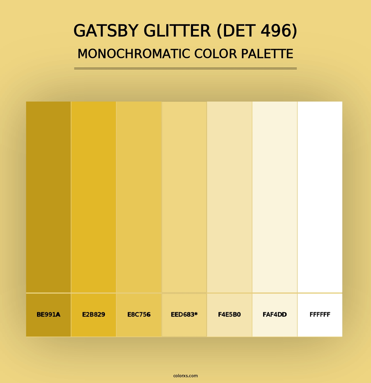 Gatsby Glitter (DET 496) - Monochromatic Color Palette