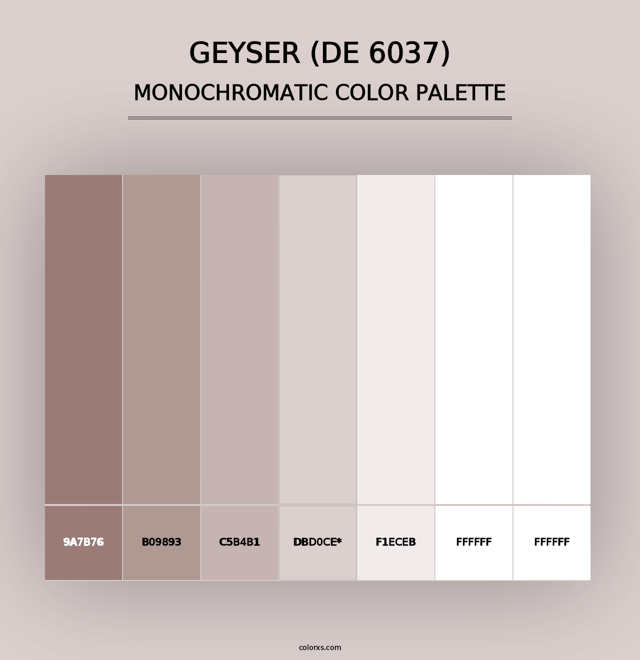 Geyser (DE 6037) - Monochromatic Color Palette