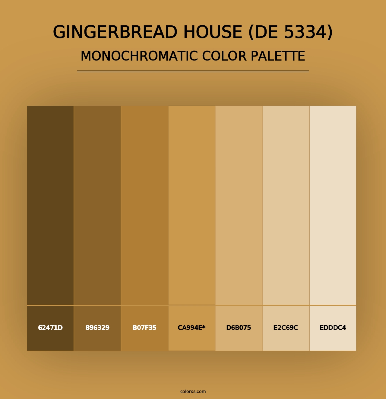 Gingerbread House (DE 5334) - Monochromatic Color Palette