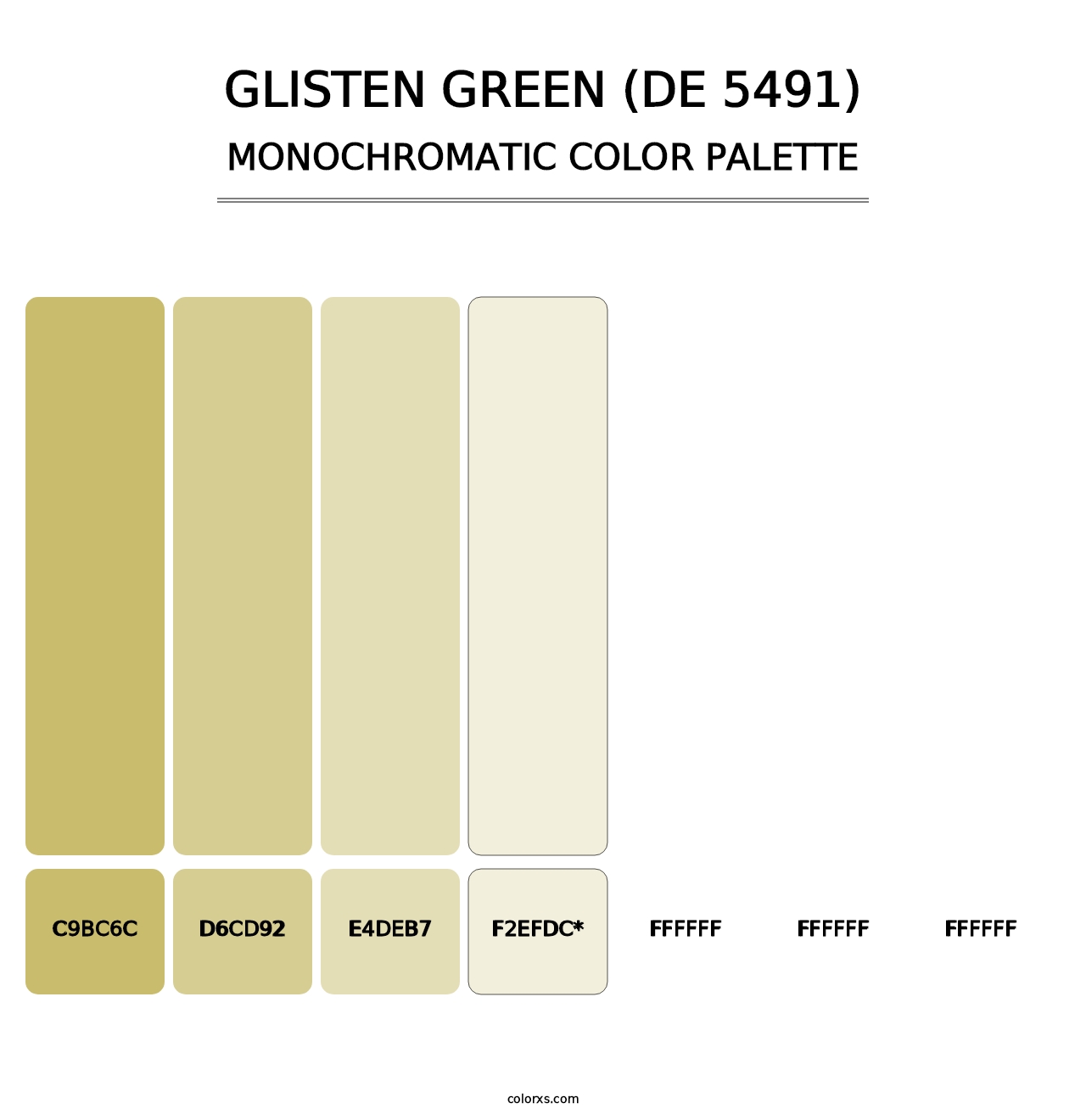 Glisten Green (DE 5491) - Monochromatic Color Palette