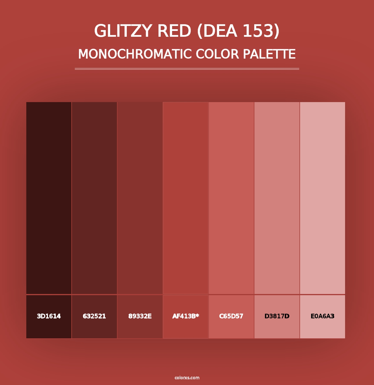 Glitzy Red (DEA 153) - Monochromatic Color Palette