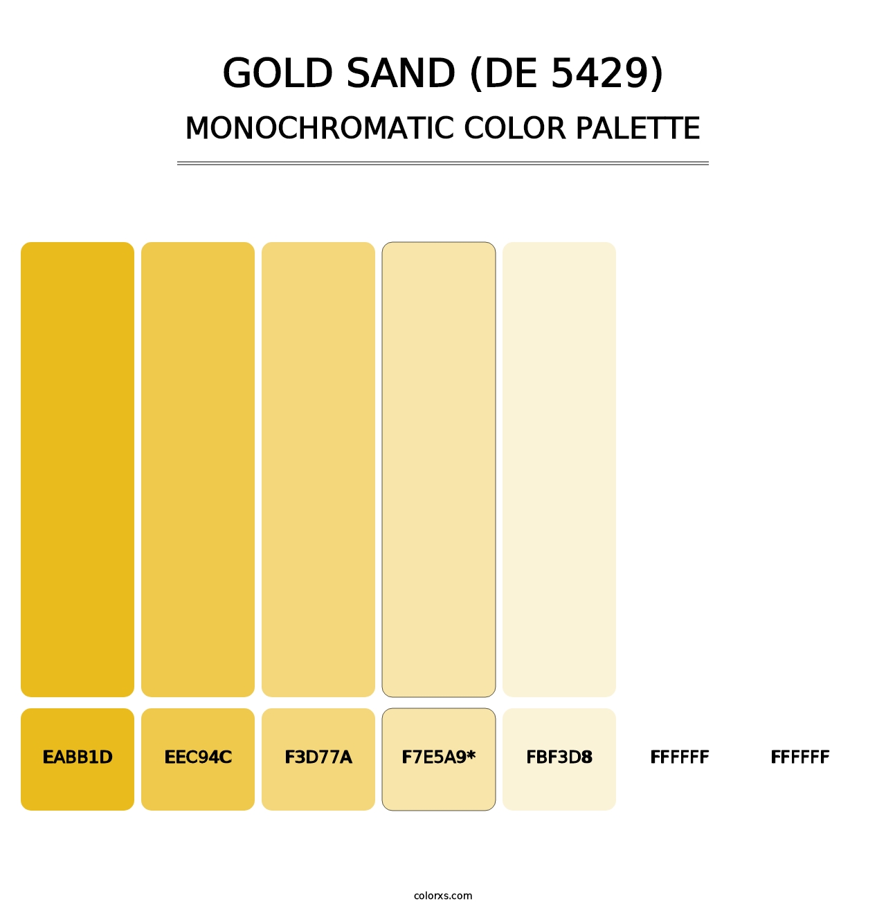 Gold Sand (DE 5429) - Monochromatic Color Palette