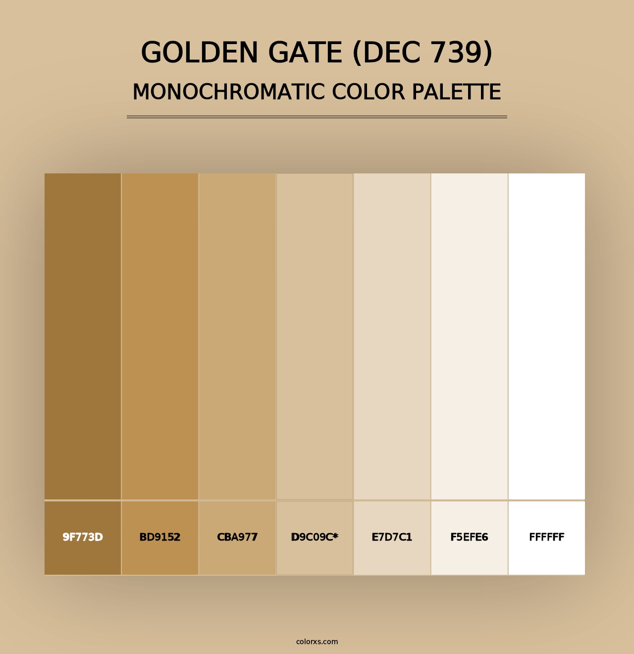 Golden Gate (DEC 739) - Monochromatic Color Palette