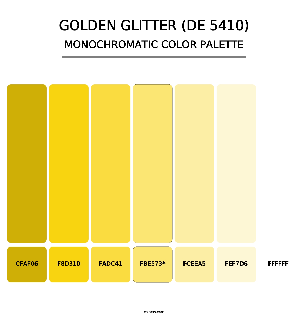 Golden Glitter (DE 5410) - Monochromatic Color Palette