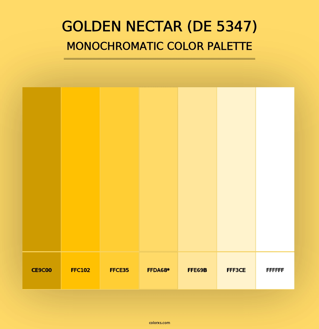 Golden Nectar (DE 5347) - Monochromatic Color Palette