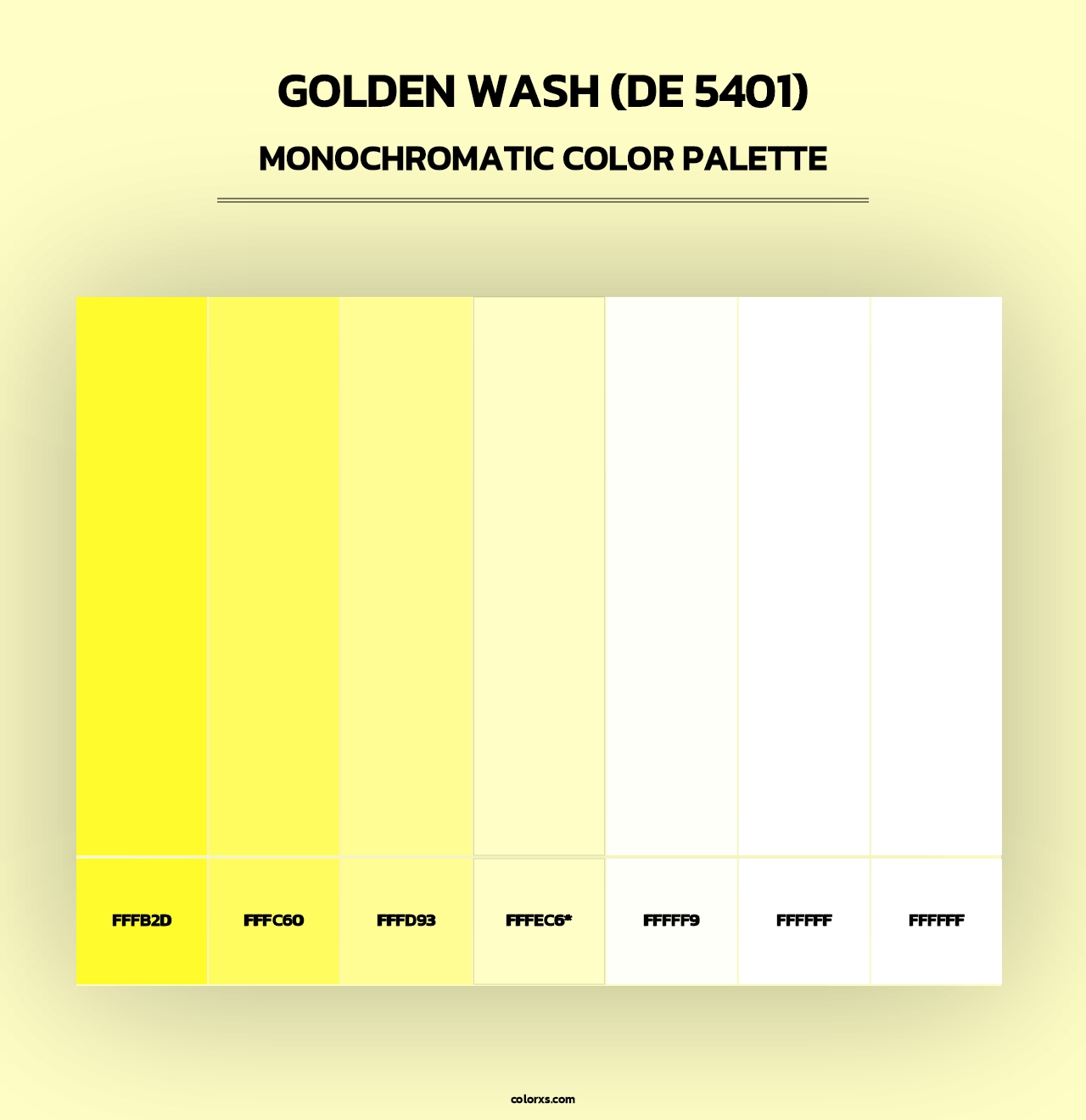 Golden Wash (DE 5401) - Monochromatic Color Palette