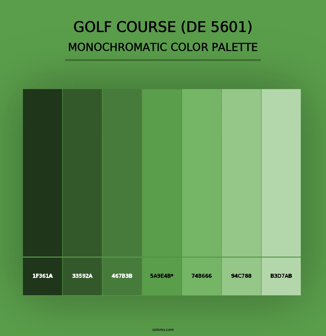 Golf Course (DE 5601) - Monochromatic Color Palette