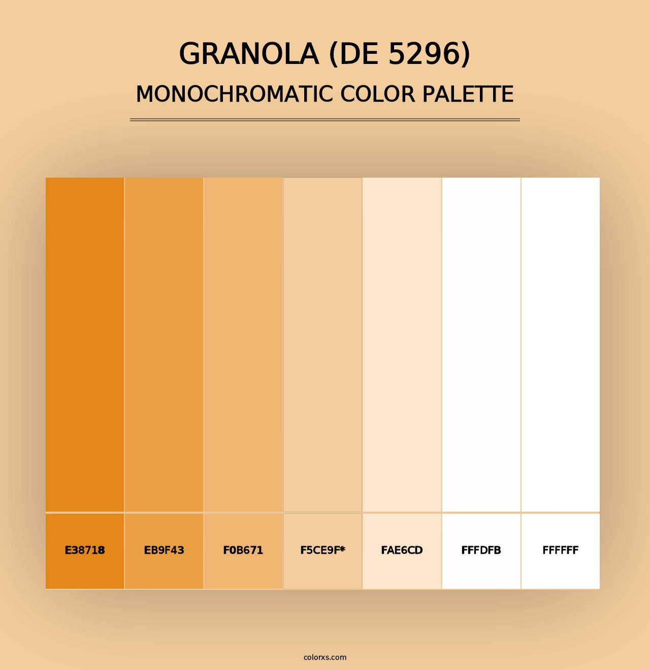 Granola (DE 5296) - Monochromatic Color Palette