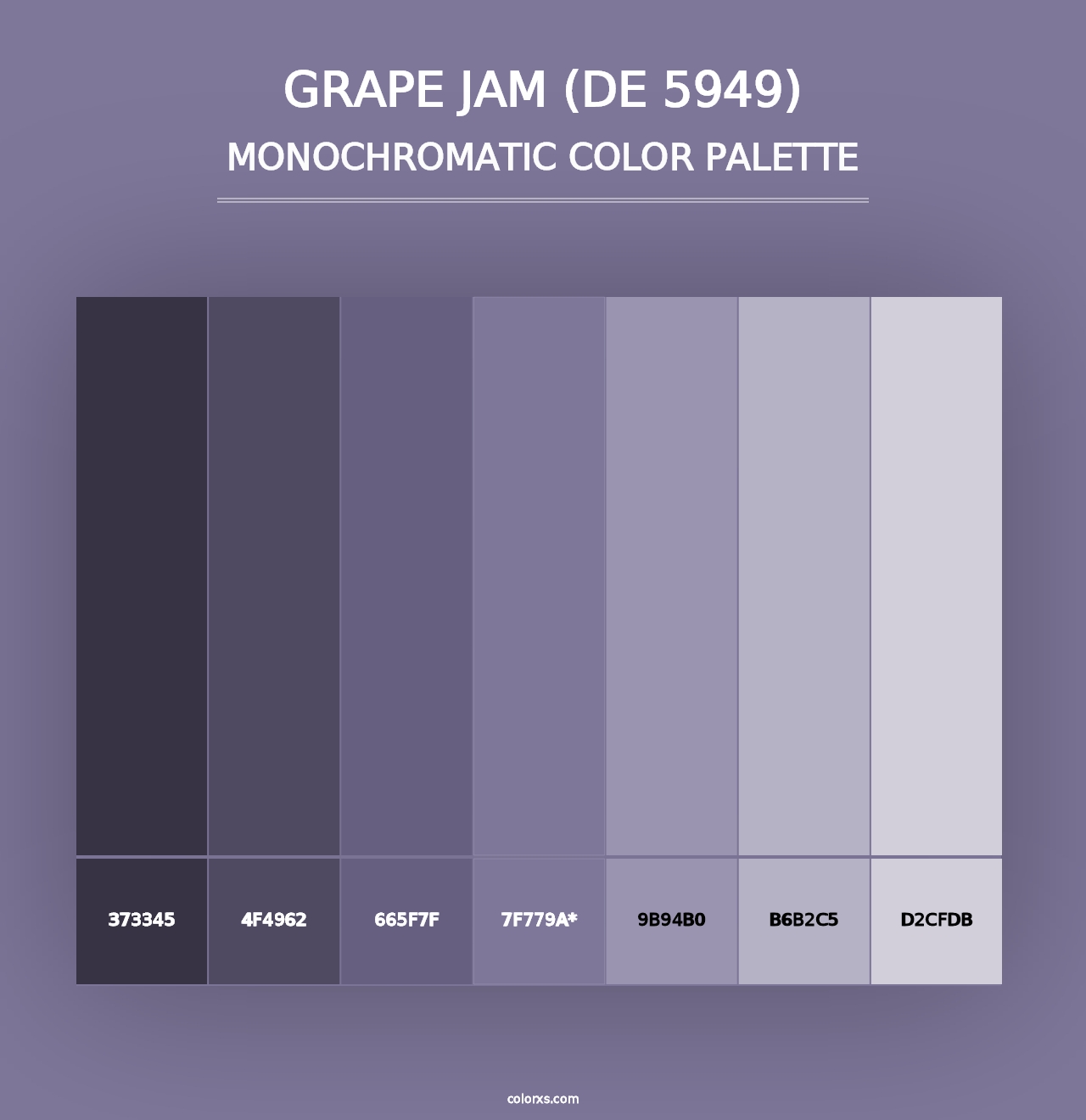 Grape Jam (DE 5949) - Monochromatic Color Palette