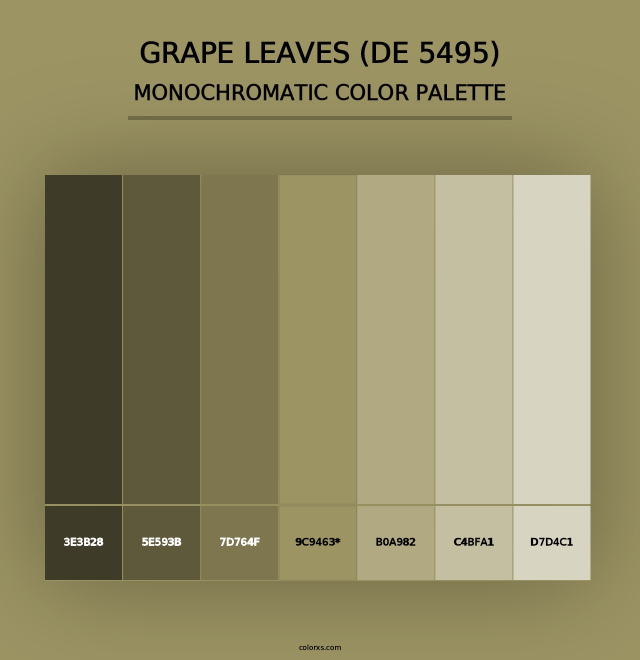 Grape Leaves (DE 5495) - Monochromatic Color Palette