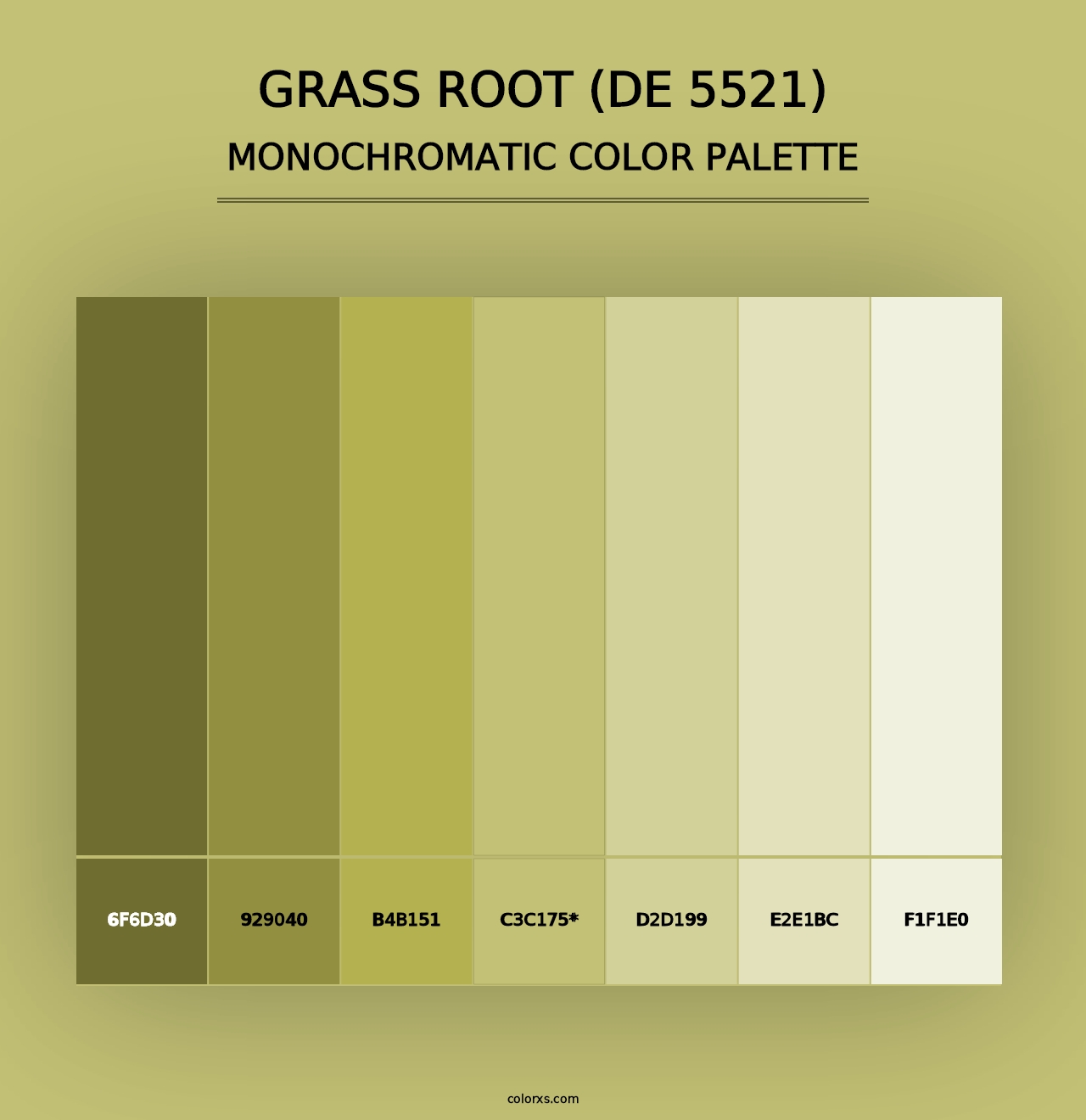 Grass Root (DE 5521) - Monochromatic Color Palette