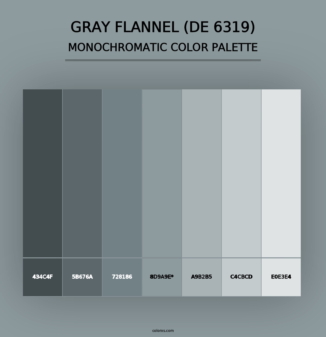 Gray Flannel (DE 6319) - Monochromatic Color Palette