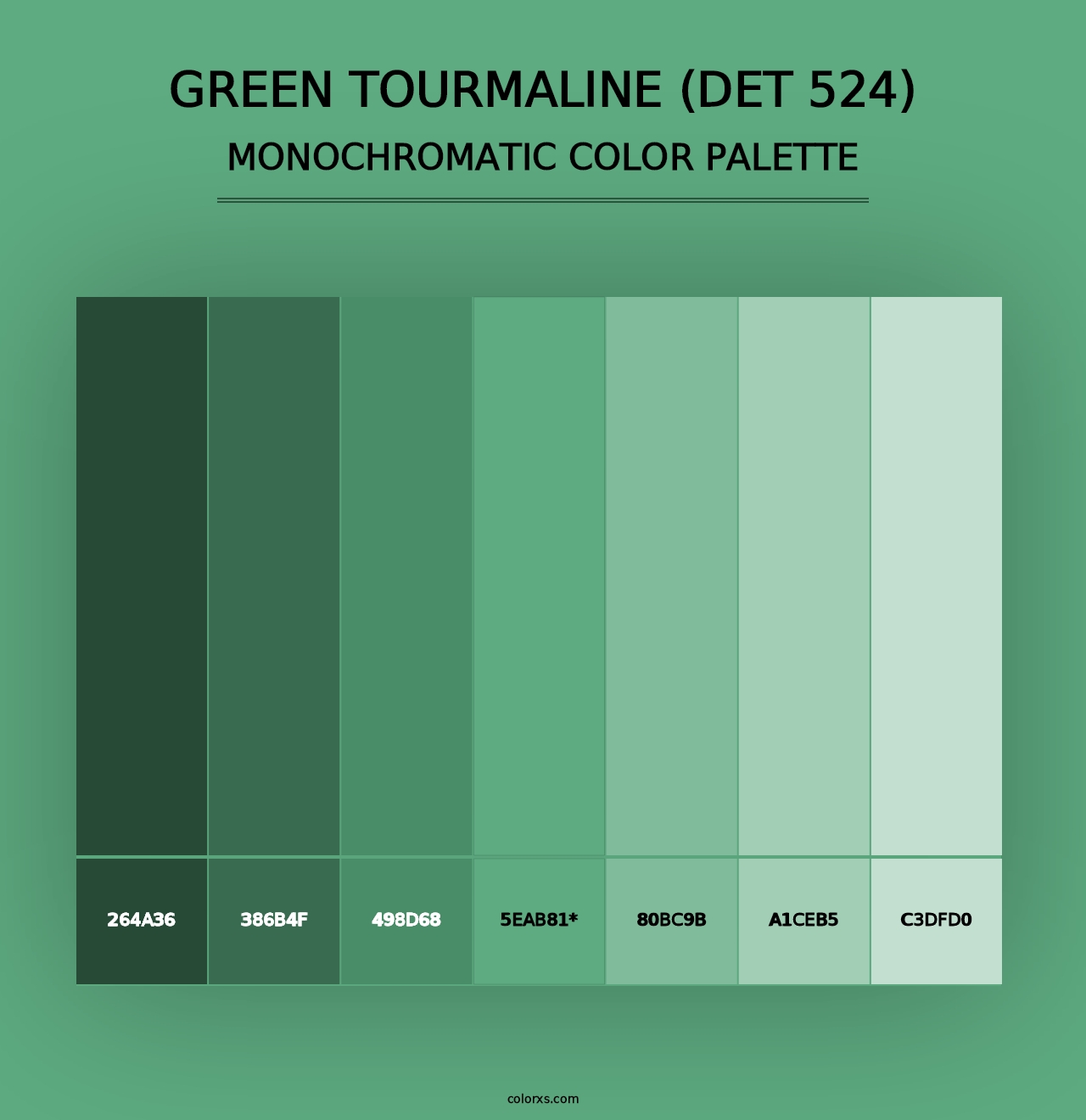 Green Tourmaline (DET 524) - Monochromatic Color Palette