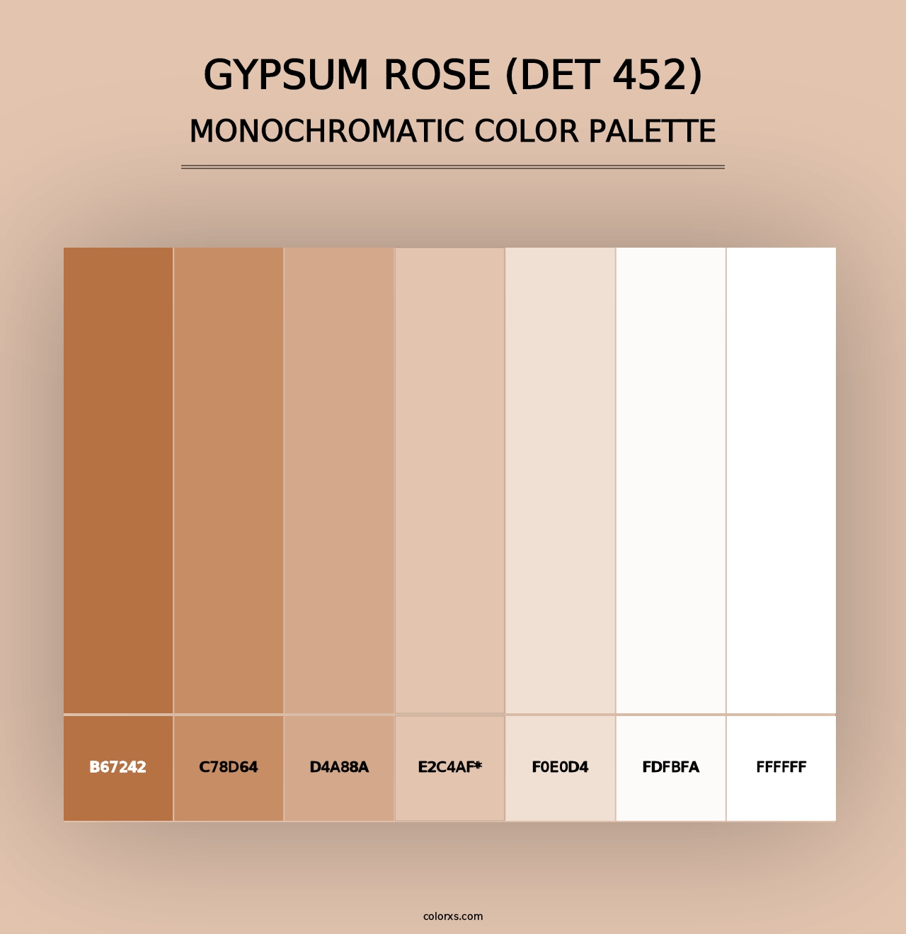 Gypsum Rose (DET 452) - Monochromatic Color Palette