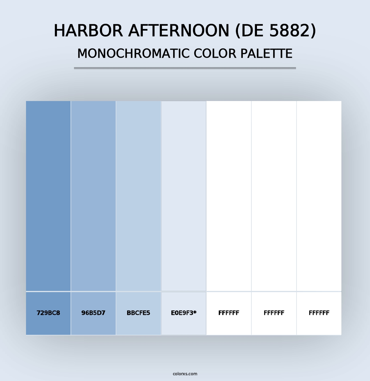 Harbor Afternoon (DE 5882) - Monochromatic Color Palette